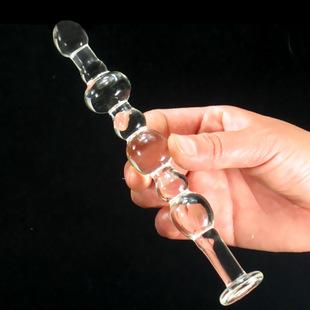 后庭拉珠水晶玻璃棒尿道自慰阴蒂刺激肛门自慰性用品调情器具成人